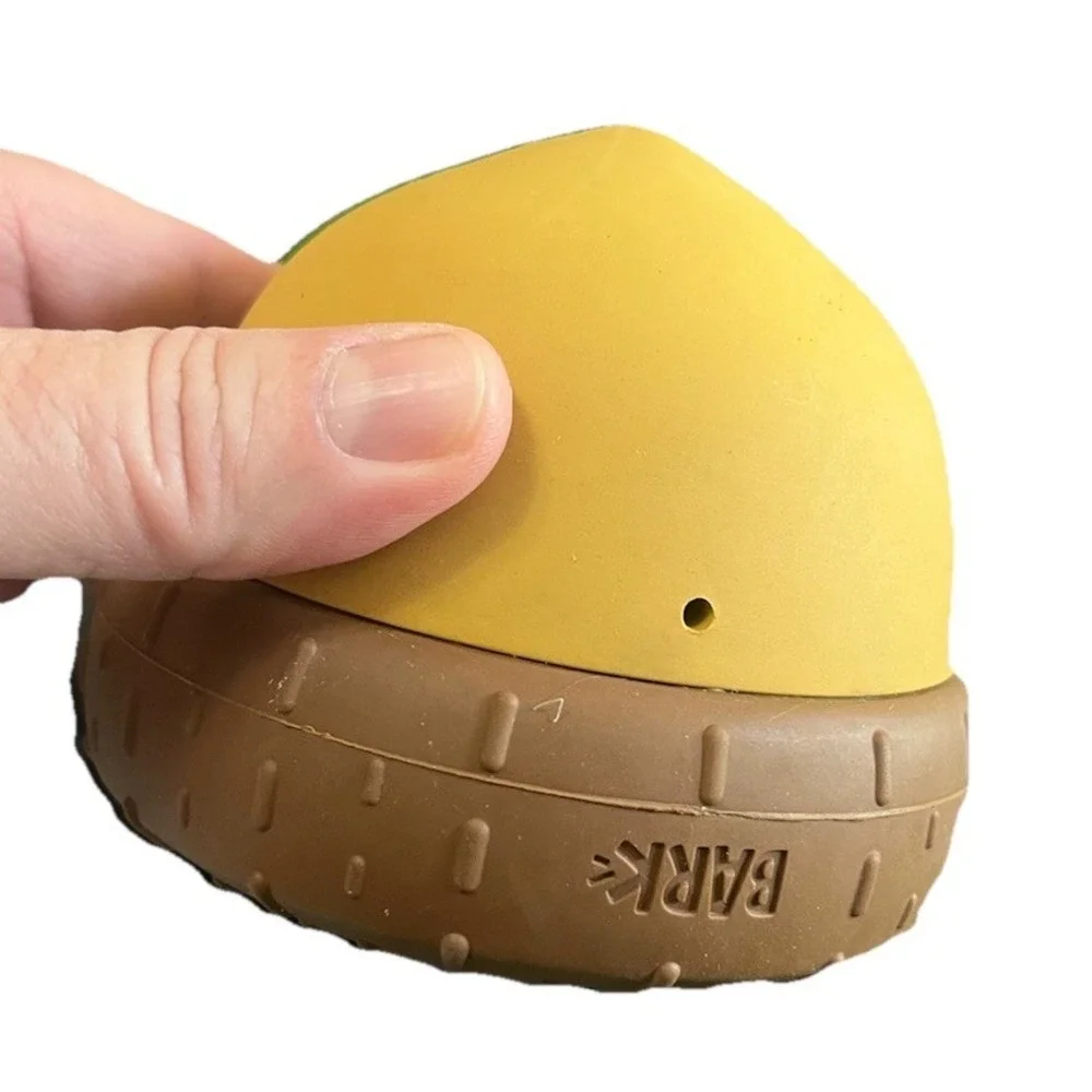 Bark Box Super Chewer Acorn Dog Toy Treat Dispenser For Med 20-50# Dogs